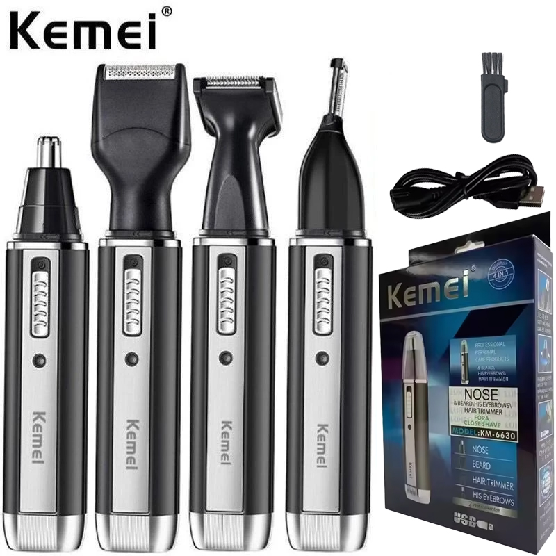 Men'S Grooming Electric Trimmer - Recortador de vello nasal Kemei-6630, limpiador
