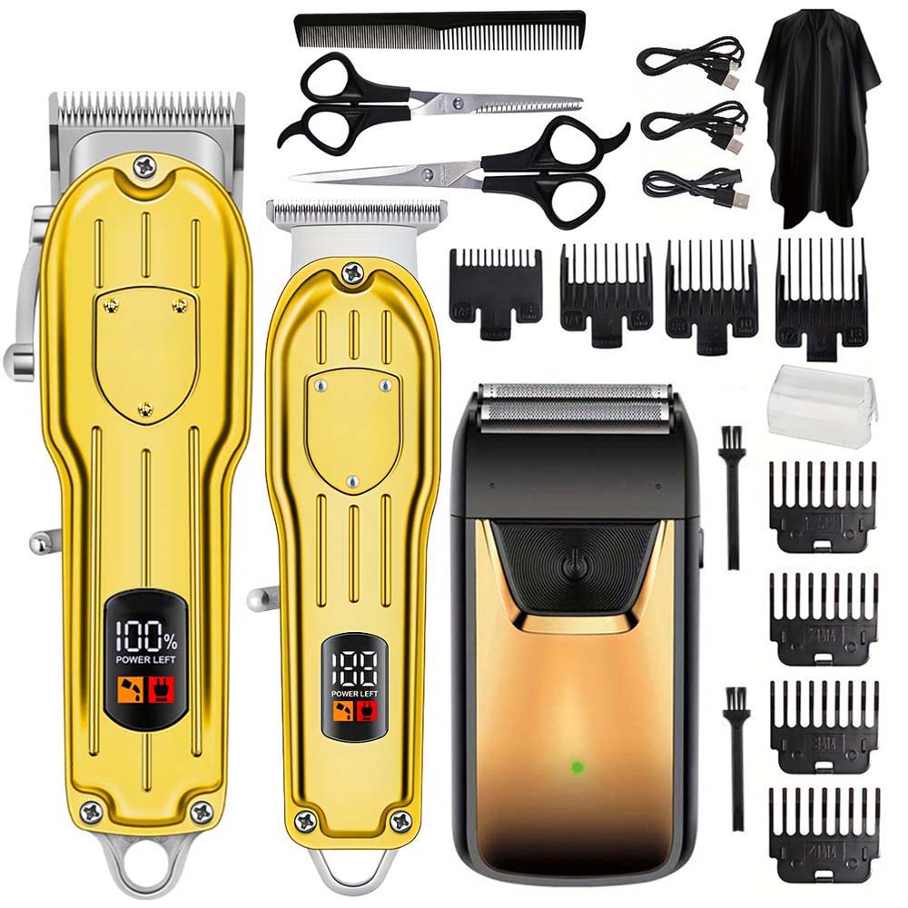 Men'S Grooming Gift Set - Set Profesional de Cortapelos con Pantalla