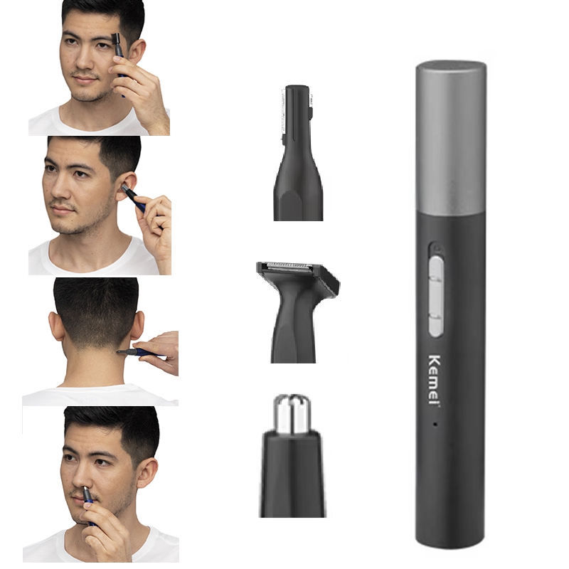 Men'S Grooming Gift Set - Recortadora de Vello Nasal Recargable Kemei