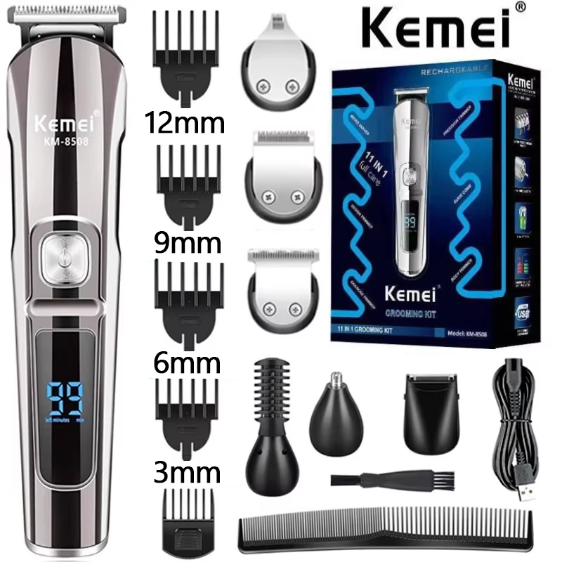 Men'S Grooming Electric Trimmer - Recortadora de Barba y Cabello Multifunción