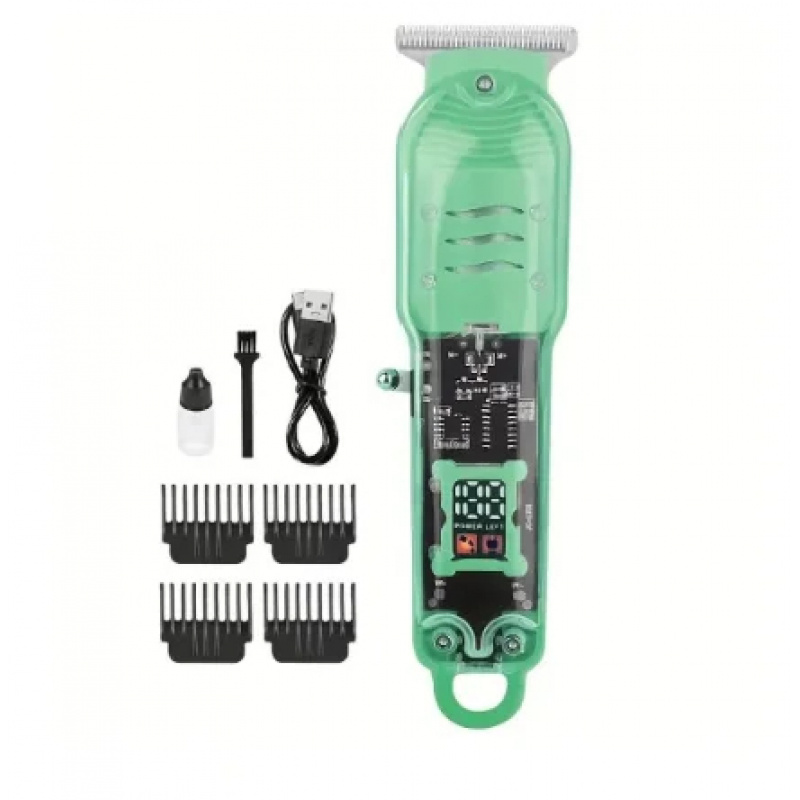 Men'S Grooming Electric Trimmer - Cortadora de Pelo Transparente Recargable por