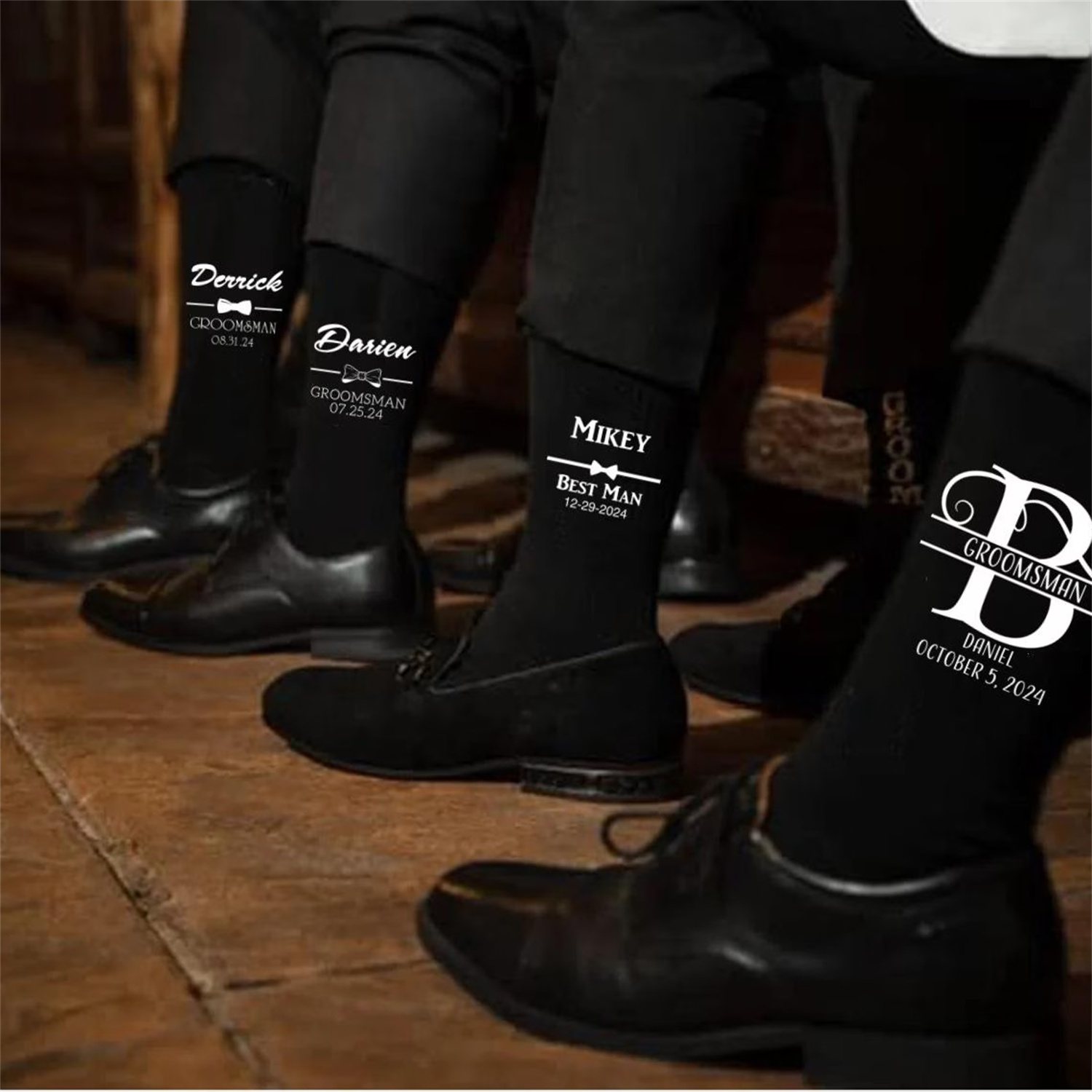 Calcetines de padrino bordados - Men'S Grooming Day reseña y precio