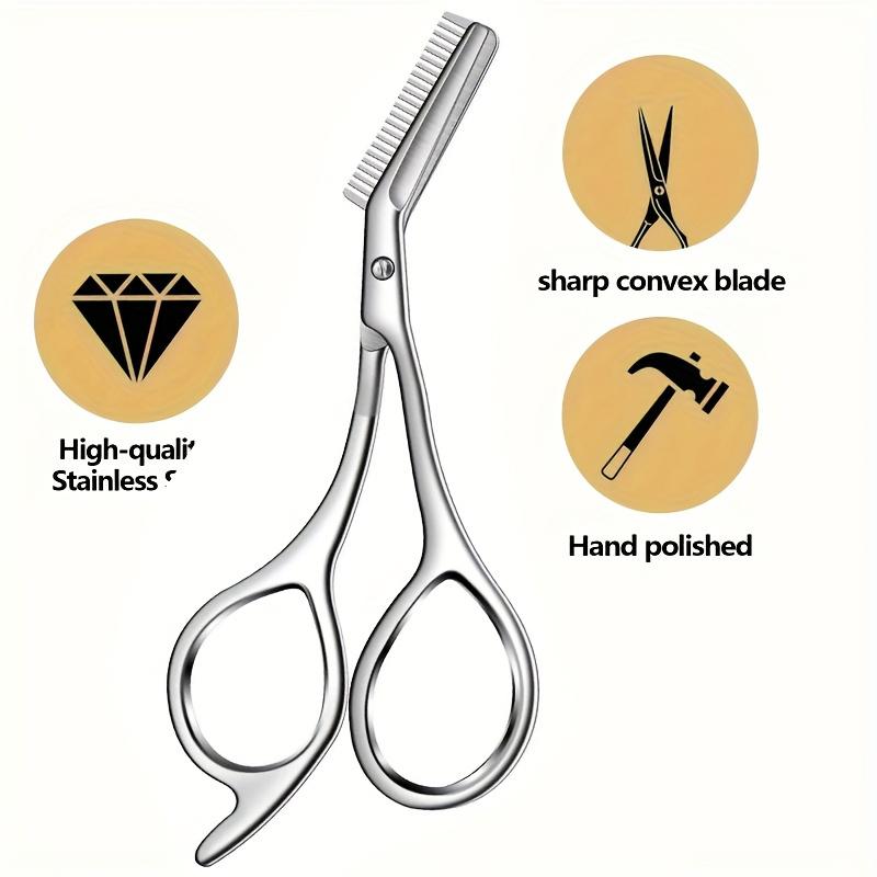 Tijeras para Cejas de Acero In - Men'S Grooming Eyebrow Trimming reseña y precio